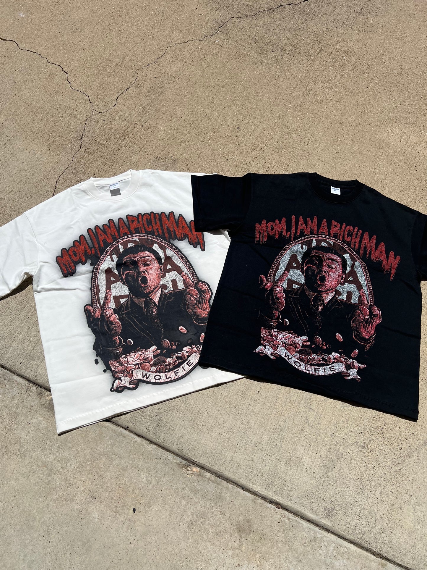 WOLF OF WALL STREET TEE “MOM I AM A RICH MAN”